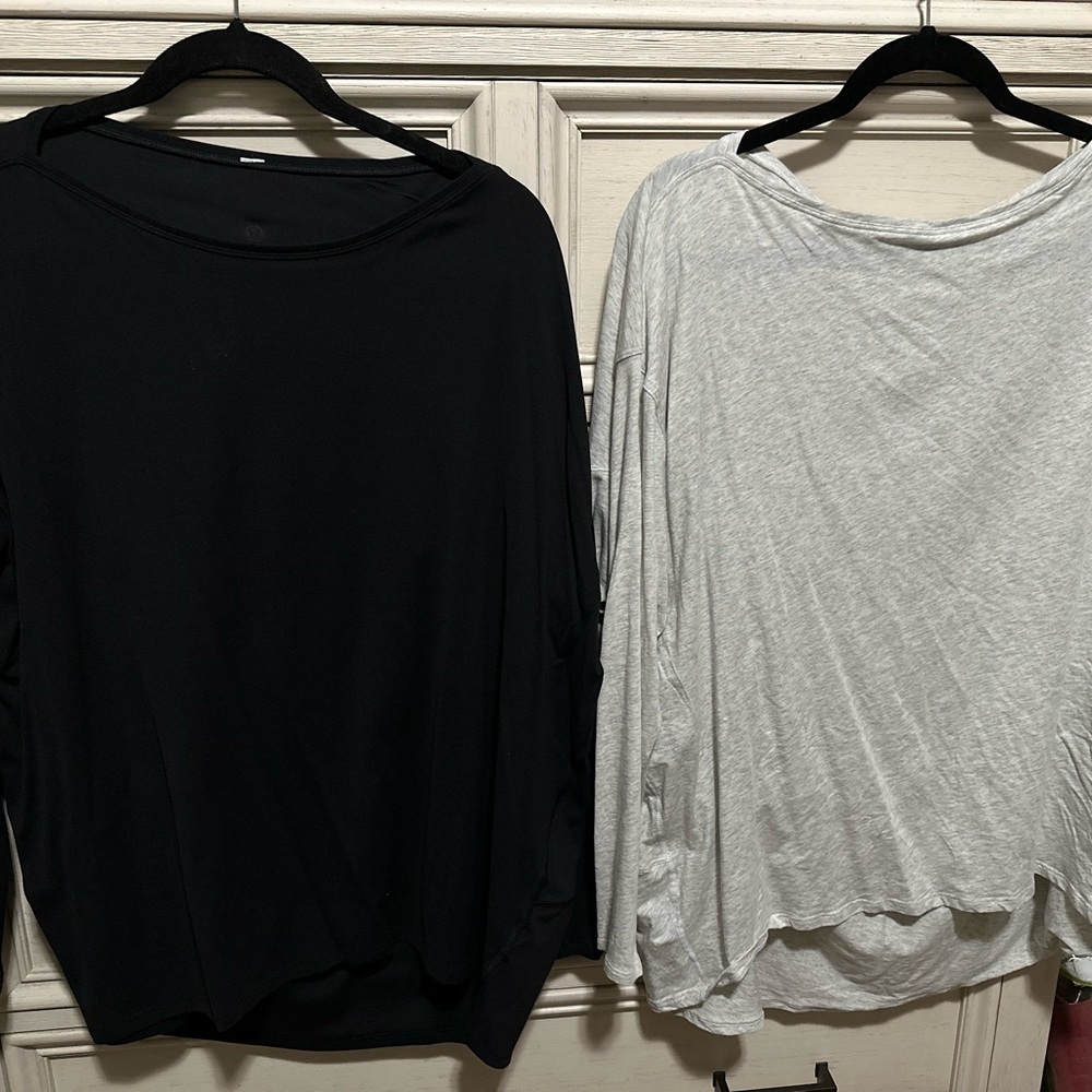 Two Size 12 Lululemon Back In Action Tees